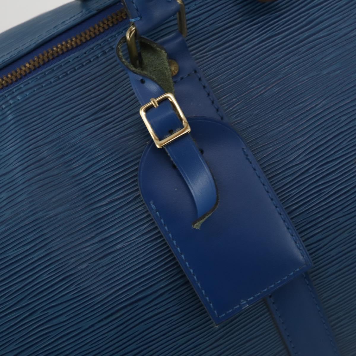 LOUIS VUITTON Epi Keepall 55 Boston Bag Toledo Blue M42955 LV Auth 187027A