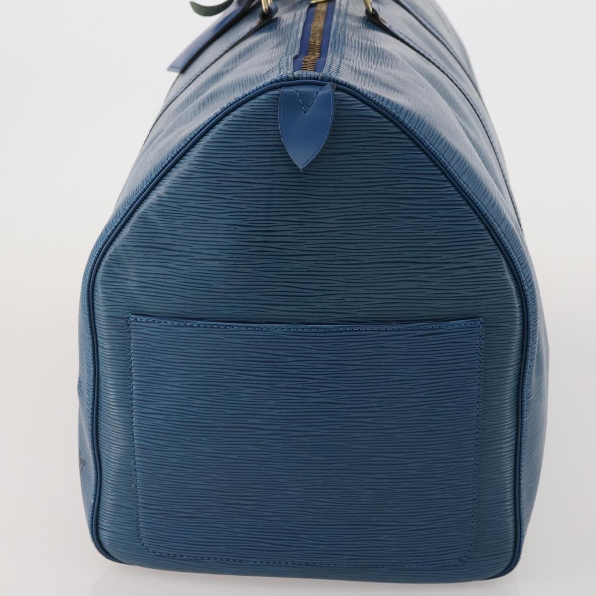 LOUIS VUITTON Epi Keepall 55 Boston Bag Toledo Blue M42955 LV Auth 187027A