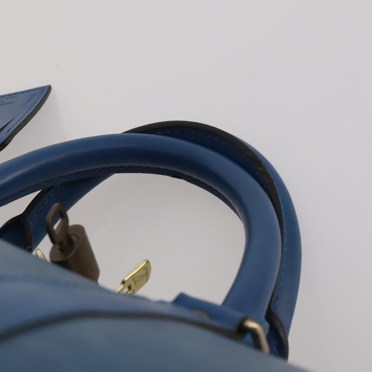 LOUIS VUITTON Epi Keepall 55 Boston Bag Toledo Blue M42955 LV Auth 187027A