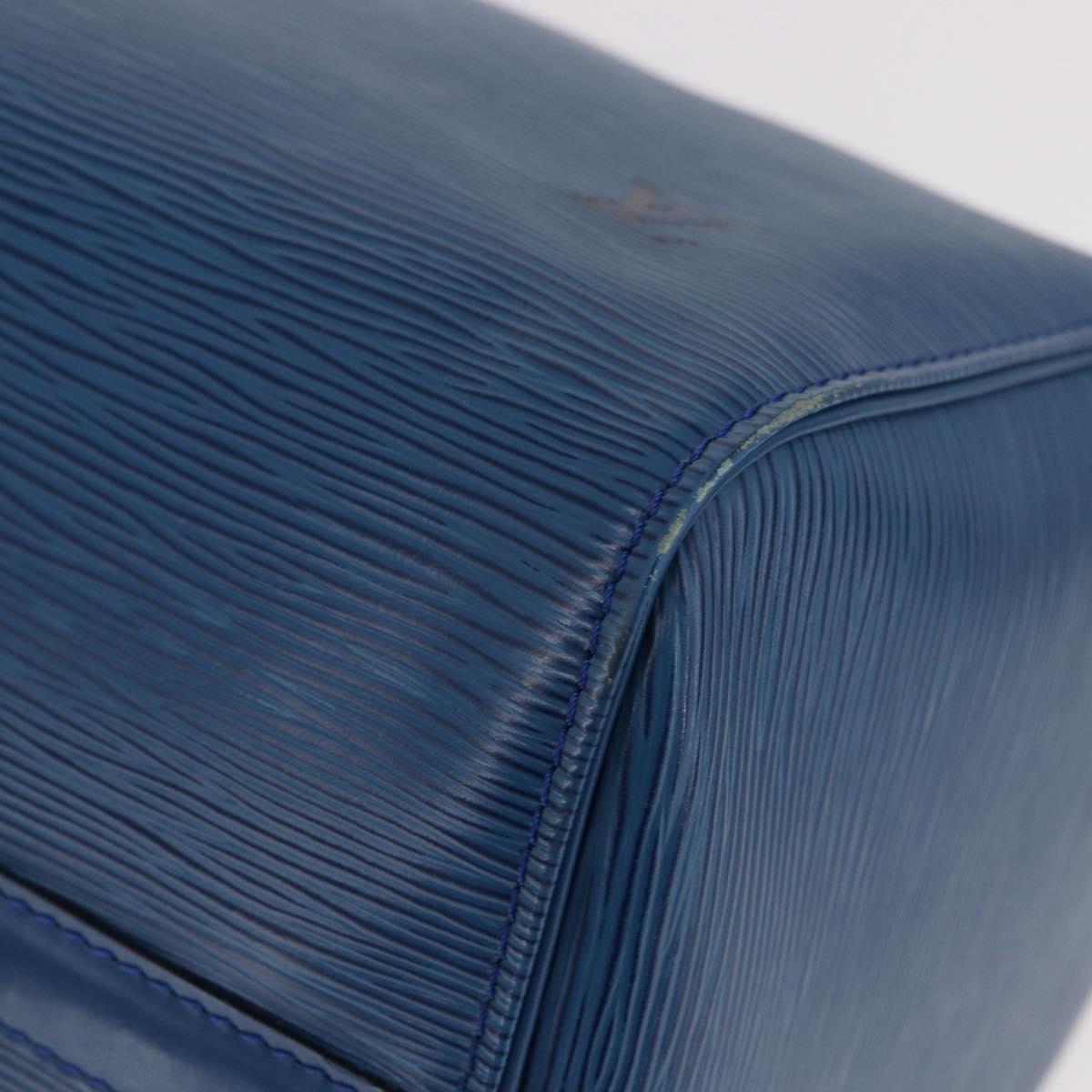 LOUIS VUITTON Epi Speedy 35 Hand Bag Toledo Blue M42995 LV Auth 187028SAV