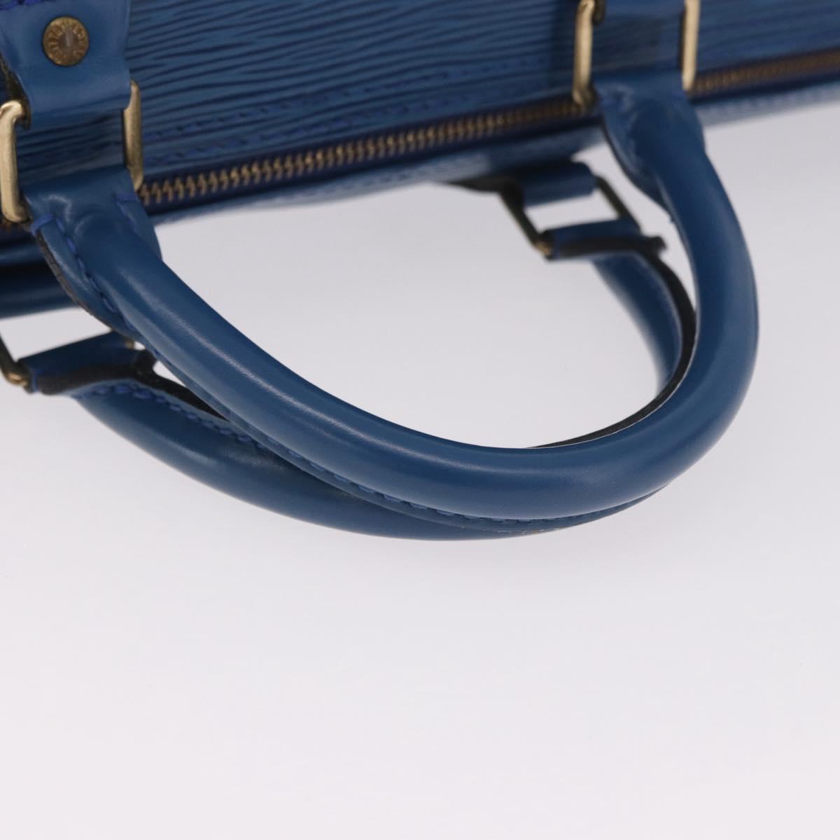 LOUIS VUITTON Epi Speedy 35 Hand Bag Toledo Blue M42995 LV Auth 187028SAV