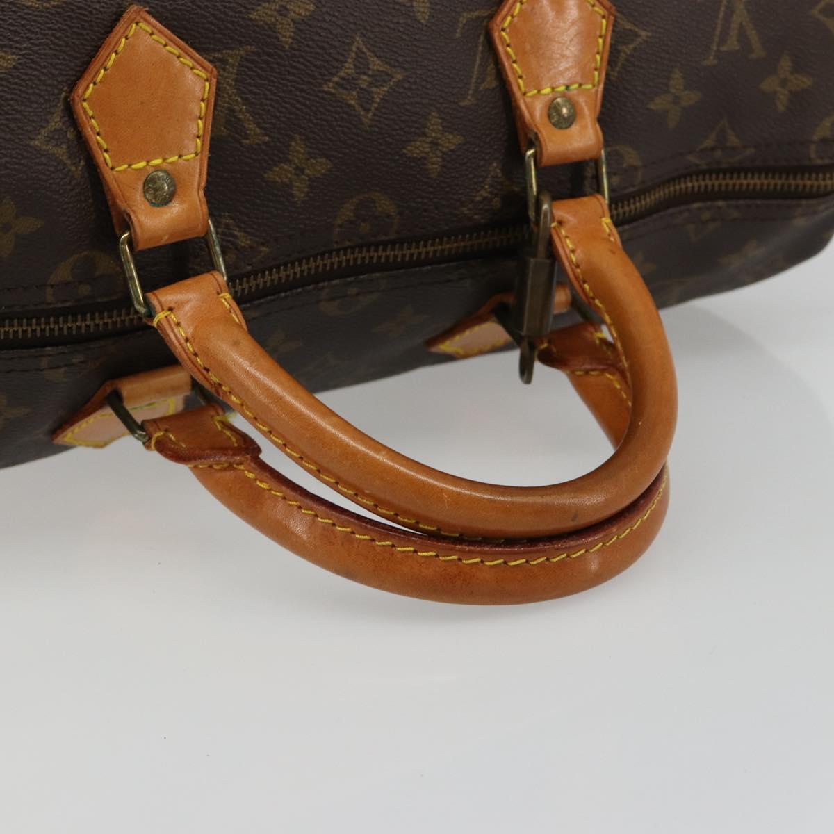 LOUIS VUITTON Monogram Speedy 35 Hand Bag M41524 LV Auth 187030SAV