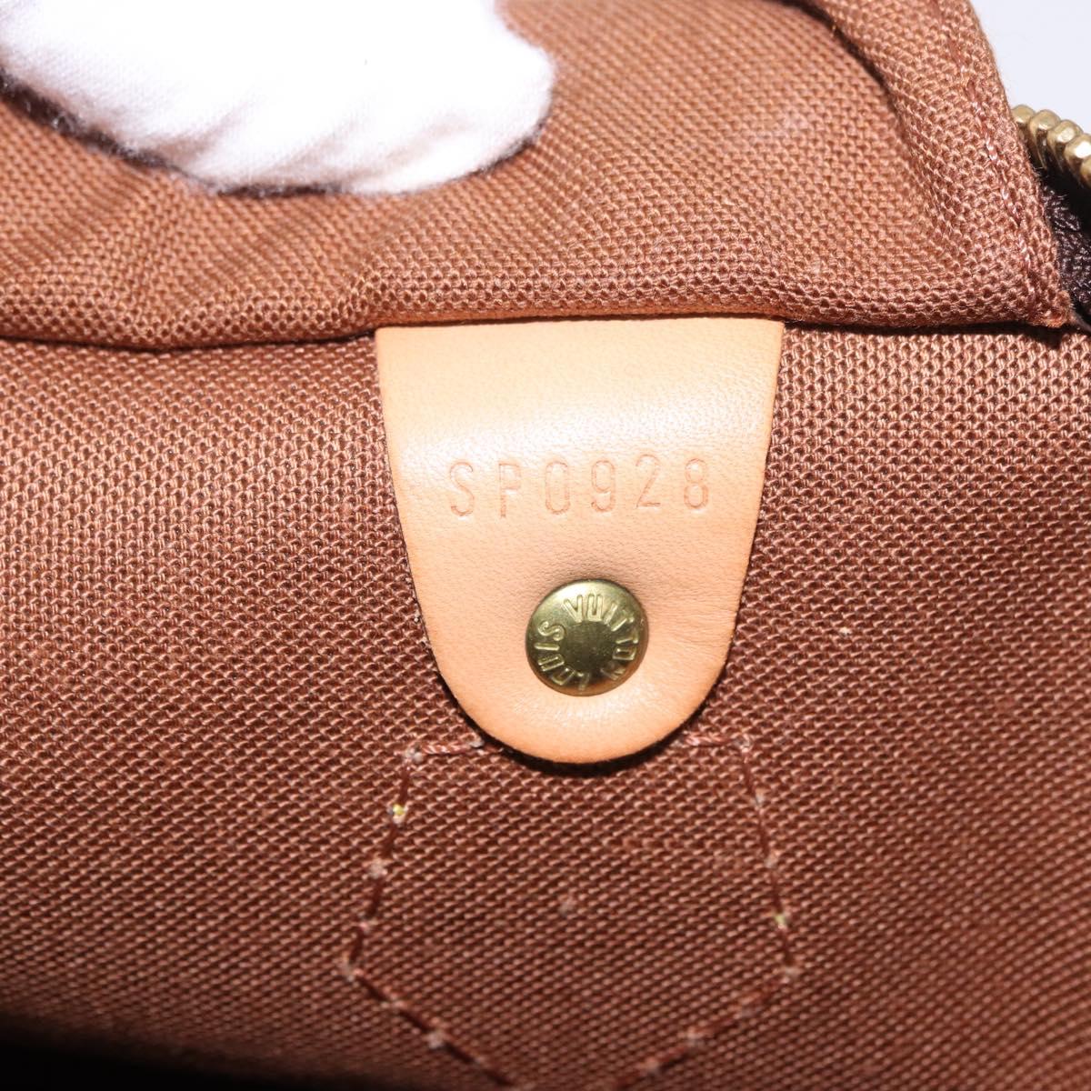 LOUIS VUITTON Monogram Speedy 35 Hand Bag M41524 LV Auth 187032A
