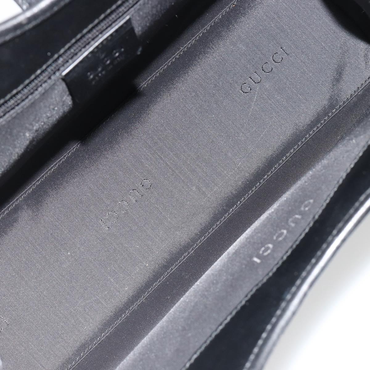 GUCCI Jackie Shoulder Bag Leather Black Silver 002 1067 Auth 187042SAV
