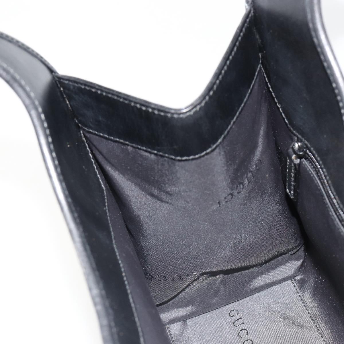 GUCCI Jackie Shoulder Bag Leather Black Silver 002 1067 Auth 187042SAV