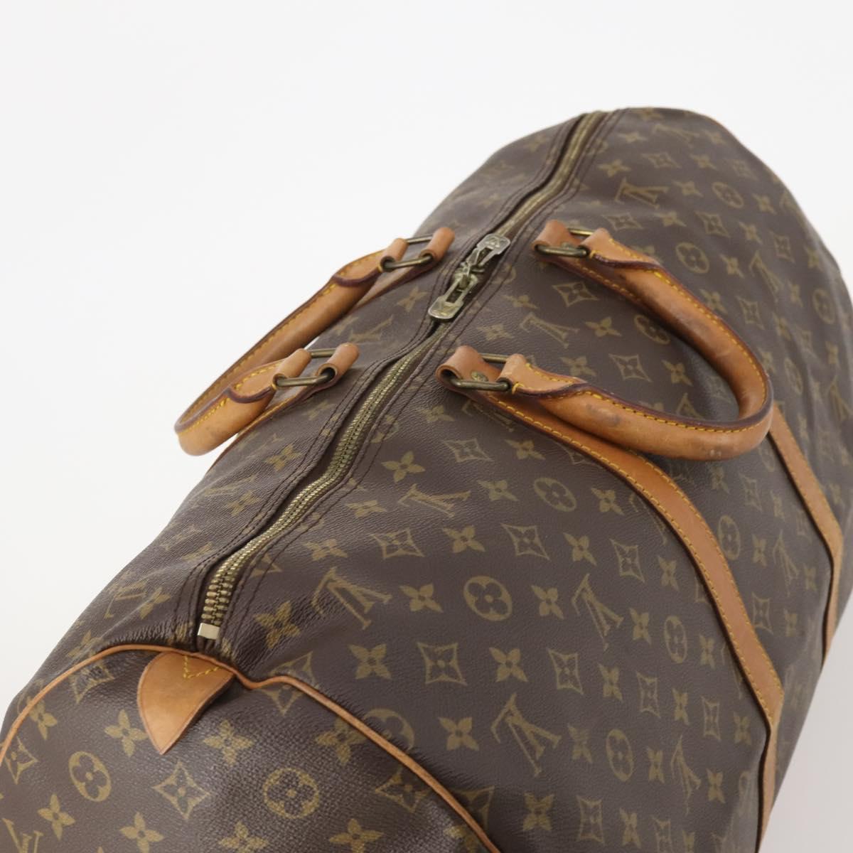 LOUIS VUITTON Monogram Keepall 55 Boston Bag M41424 LV Auth 187063