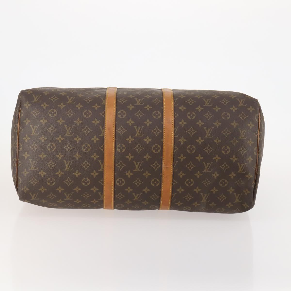 LOUIS VUITTON Monogram Keepall 55 Boston Bag M41424 LV Auth 187063