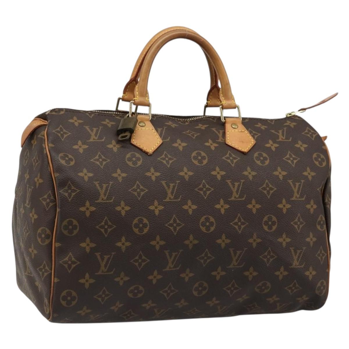LOUIS VUITTON Monogram Speedy 35 Hand Bag M41524 LV Auth 187106SAV