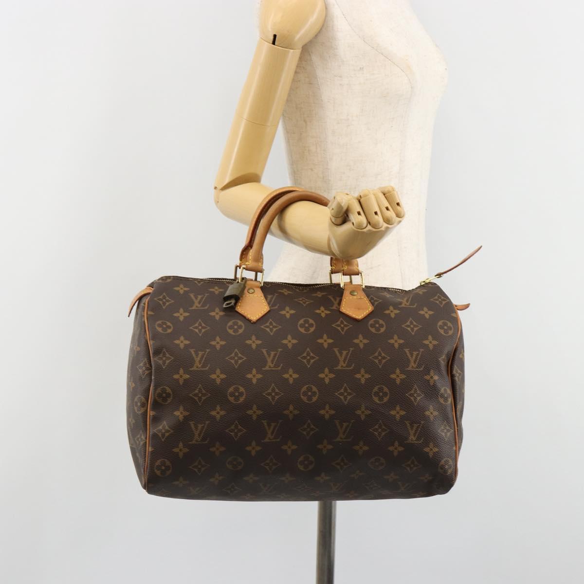 LOUIS VUITTON Monogram Speedy 35 Hand Bag M41524 LV Auth 187106SAV