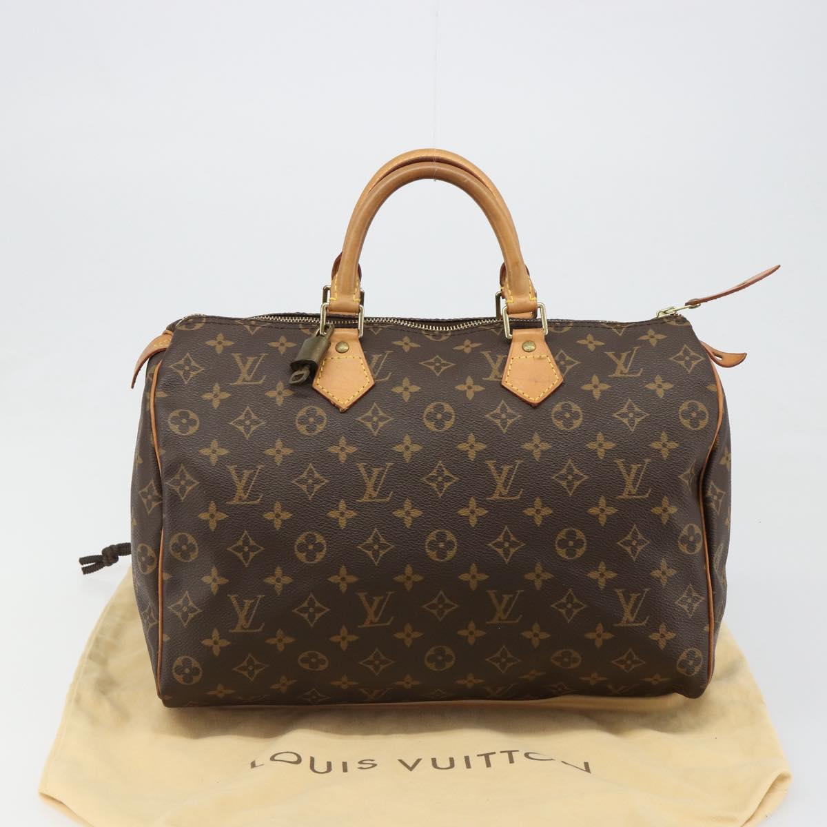 LOUIS VUITTON Monogram Speedy 35 Hand Bag M41524 LV Auth 187106SAV