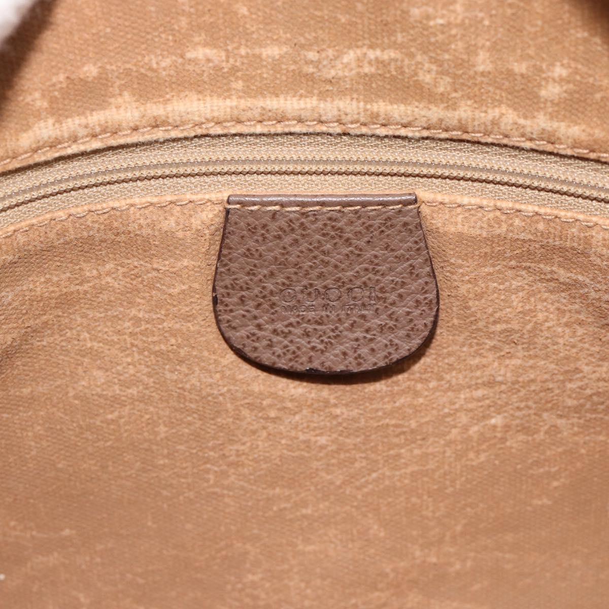 GUCCI GG Supreme Web Sherry Line Bag PVC Beige Gold 001 113 6472 Auth 187114