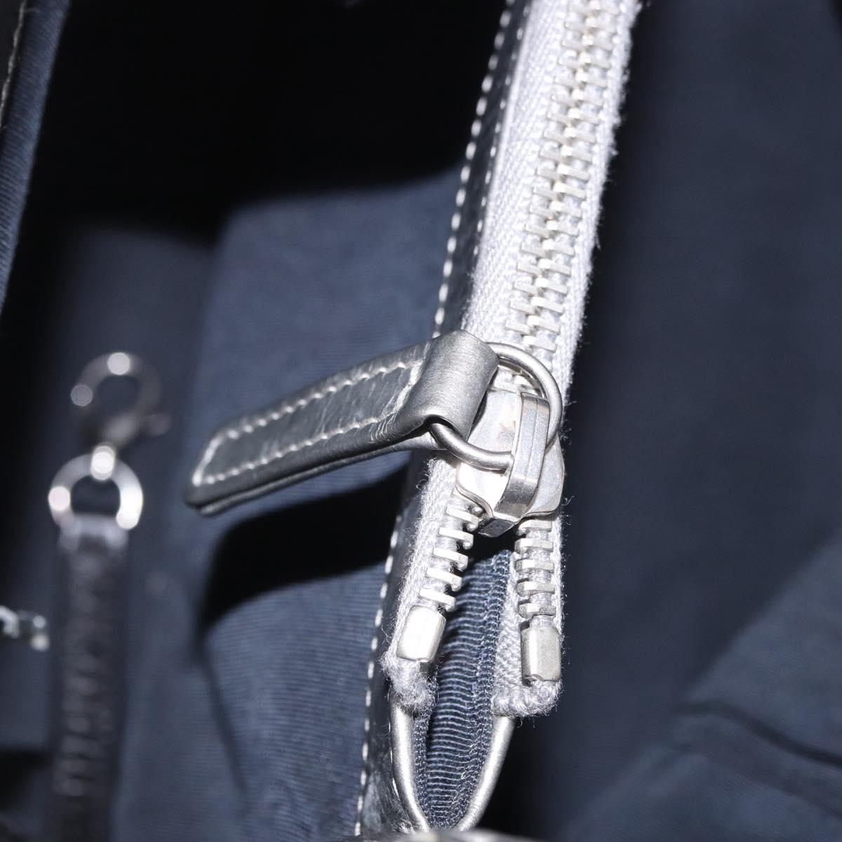 CHANEL Matelasse Chain Me Shoulder Bag Leather Silver CC Auth 187120SAV