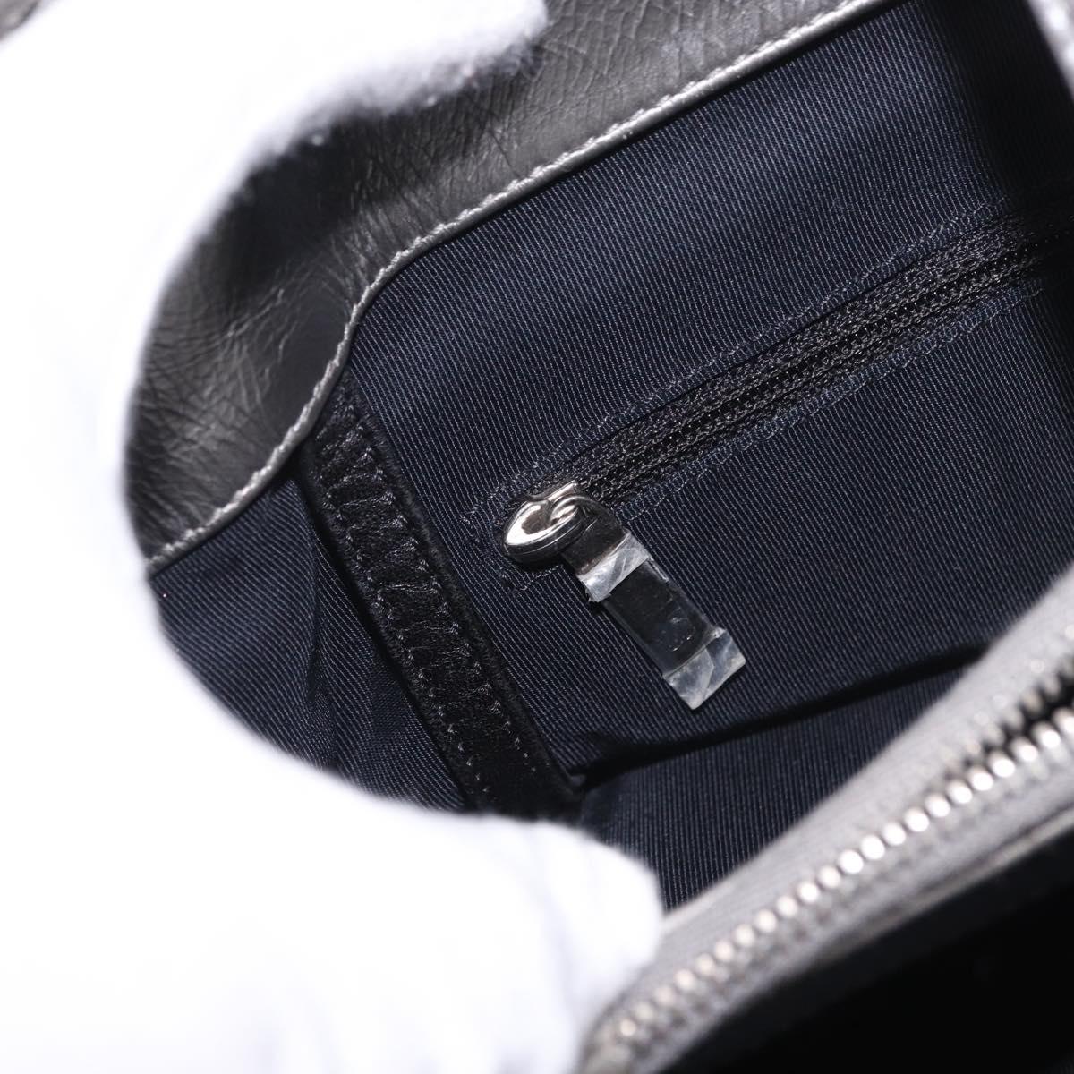 CHANEL Matelasse Chain Me Shoulder Bag Leather Silver CC Auth 187120SAV