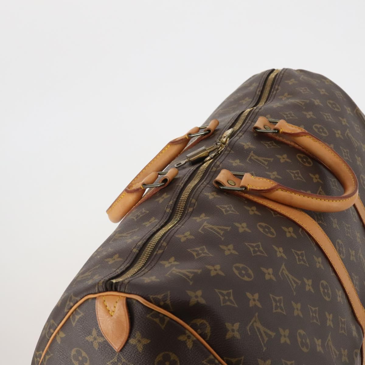 LOUIS VUITTON Monogram Keepall 55 Boston Bag M41424 LV Auth 187130V