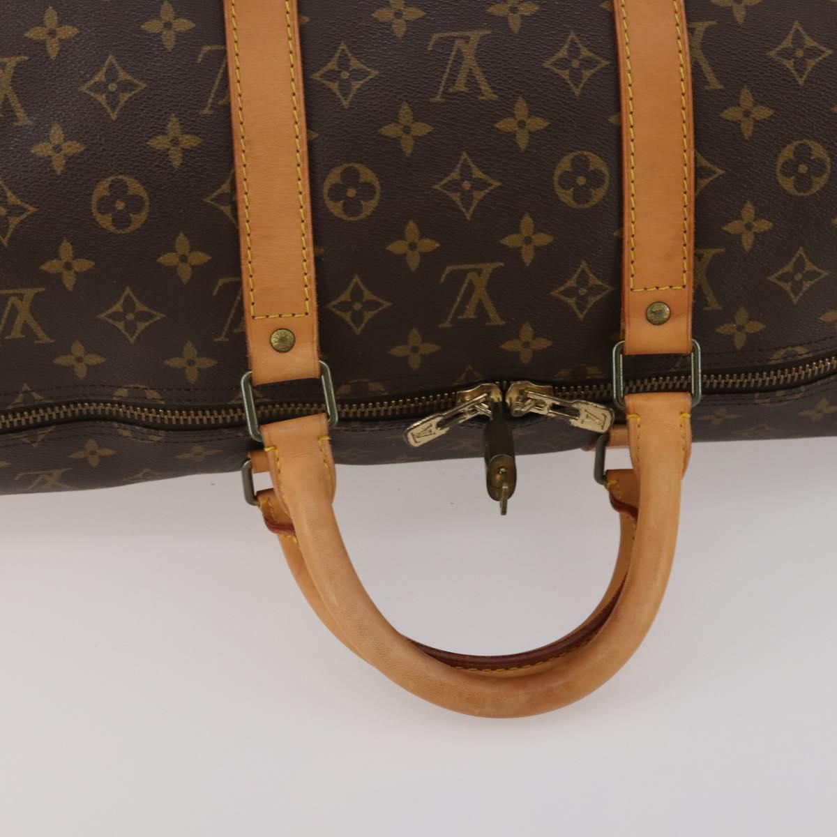 LOUIS VUITTON Monogram Keepall 55 Boston Bag M41424 LV Auth 187130V