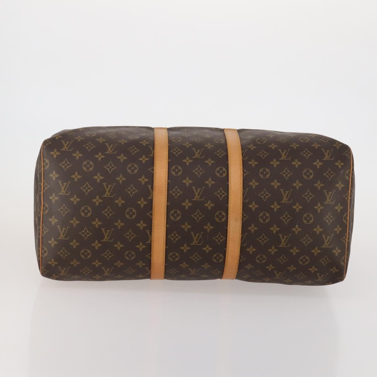 LOUIS VUITTON Monogram Keepall 55 Boston Bag M41424 LV Auth 187130V
