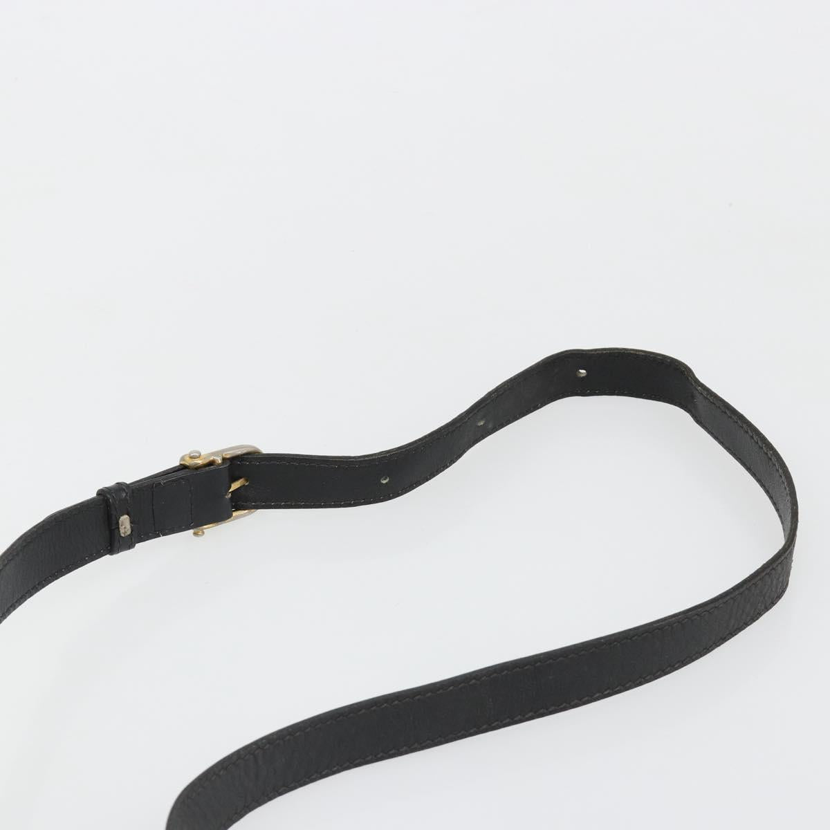 CELINE Macadam Canvas Shoulder Bag Black Auth 187144
