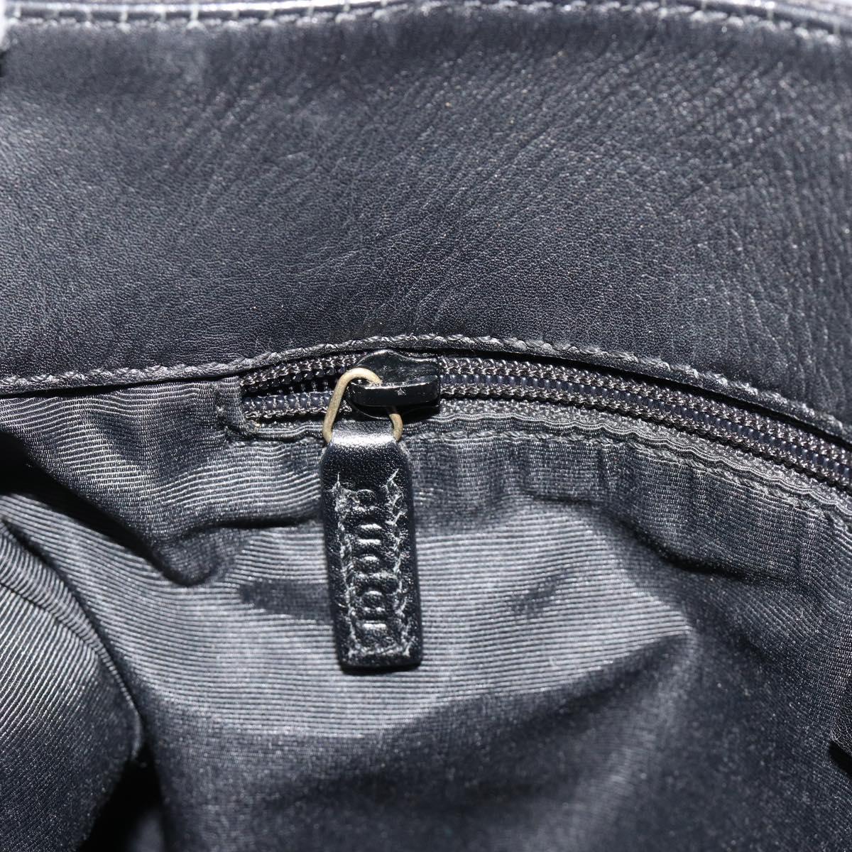GUCCI GG Canvas Shoulder Bag Black Gold 91761 Auth 187145A