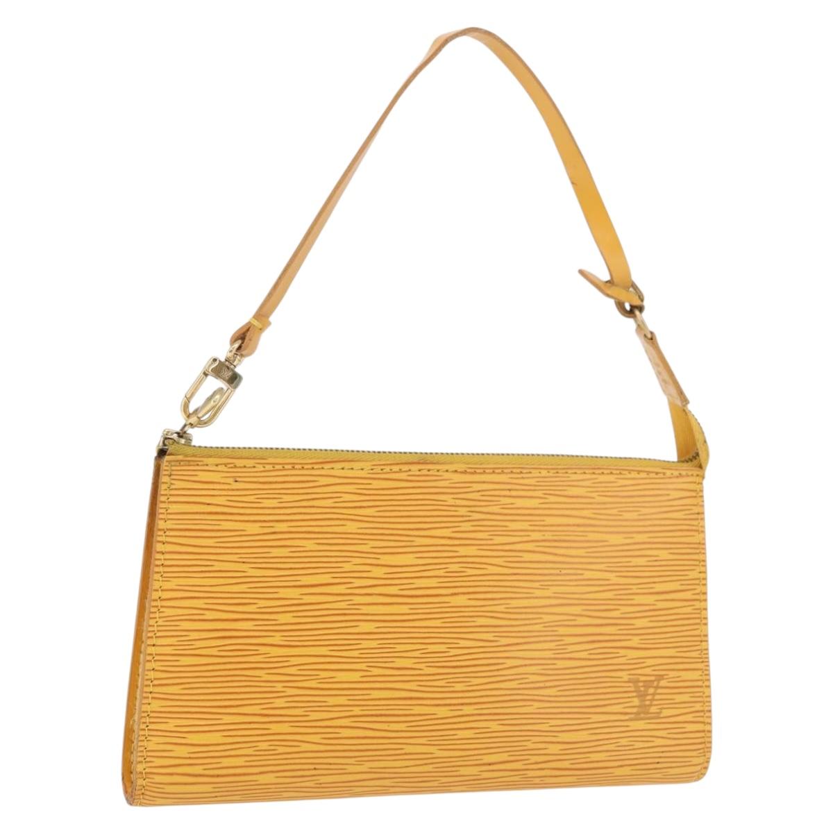 LOUIS VUITTON Epi Pochette Accessoires Pouch Yellow M52949 LV Auth 187147