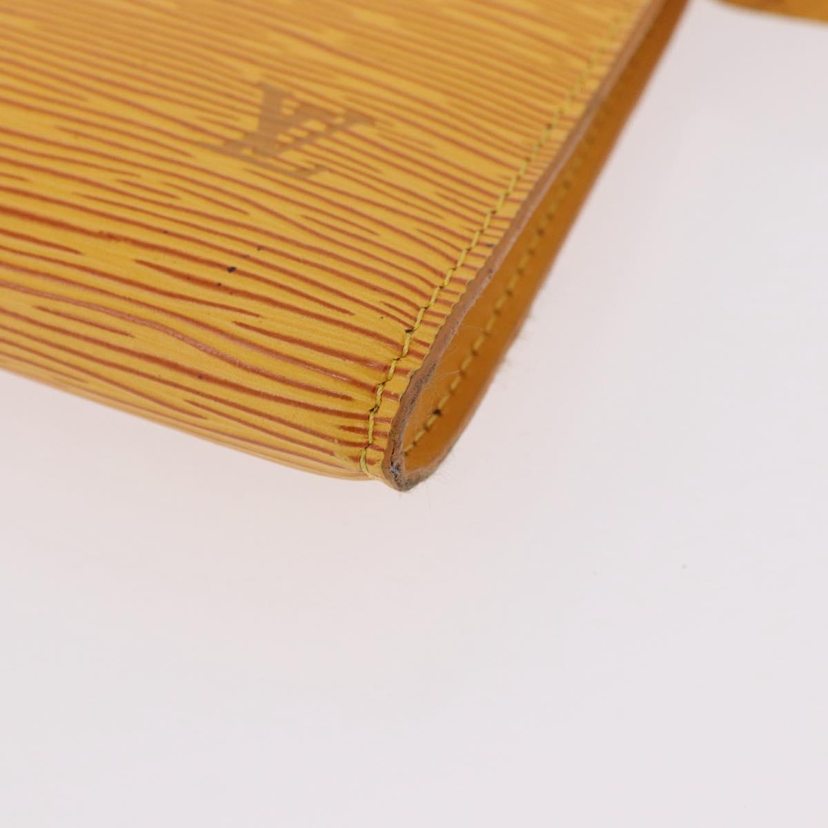 LOUIS VUITTON Epi Pochette Accessoires Pouch Yellow M52949 LV Auth 187147