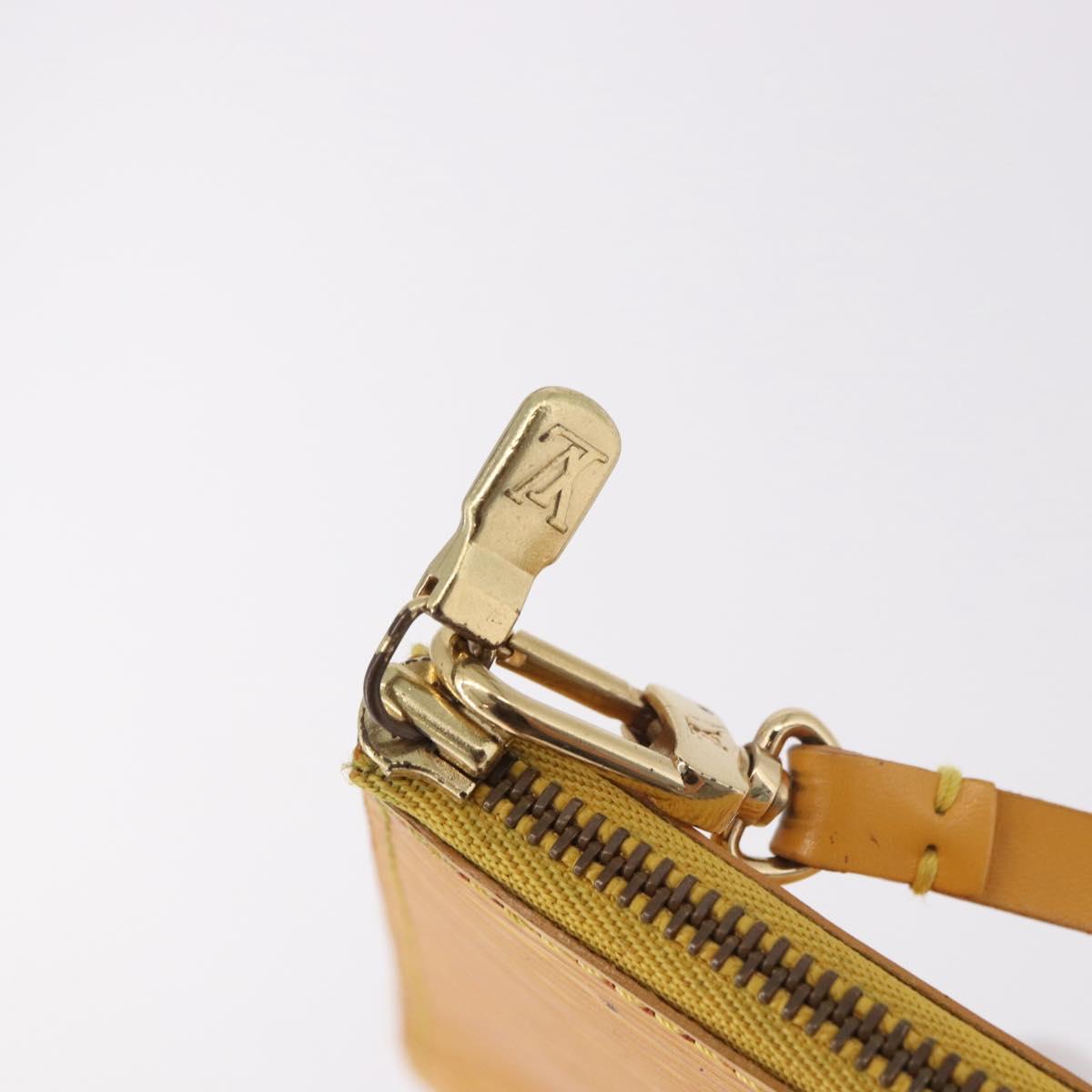 LOUIS VUITTON Epi Pochette Accessoires Pouch Yellow M52949 LV Auth 187147