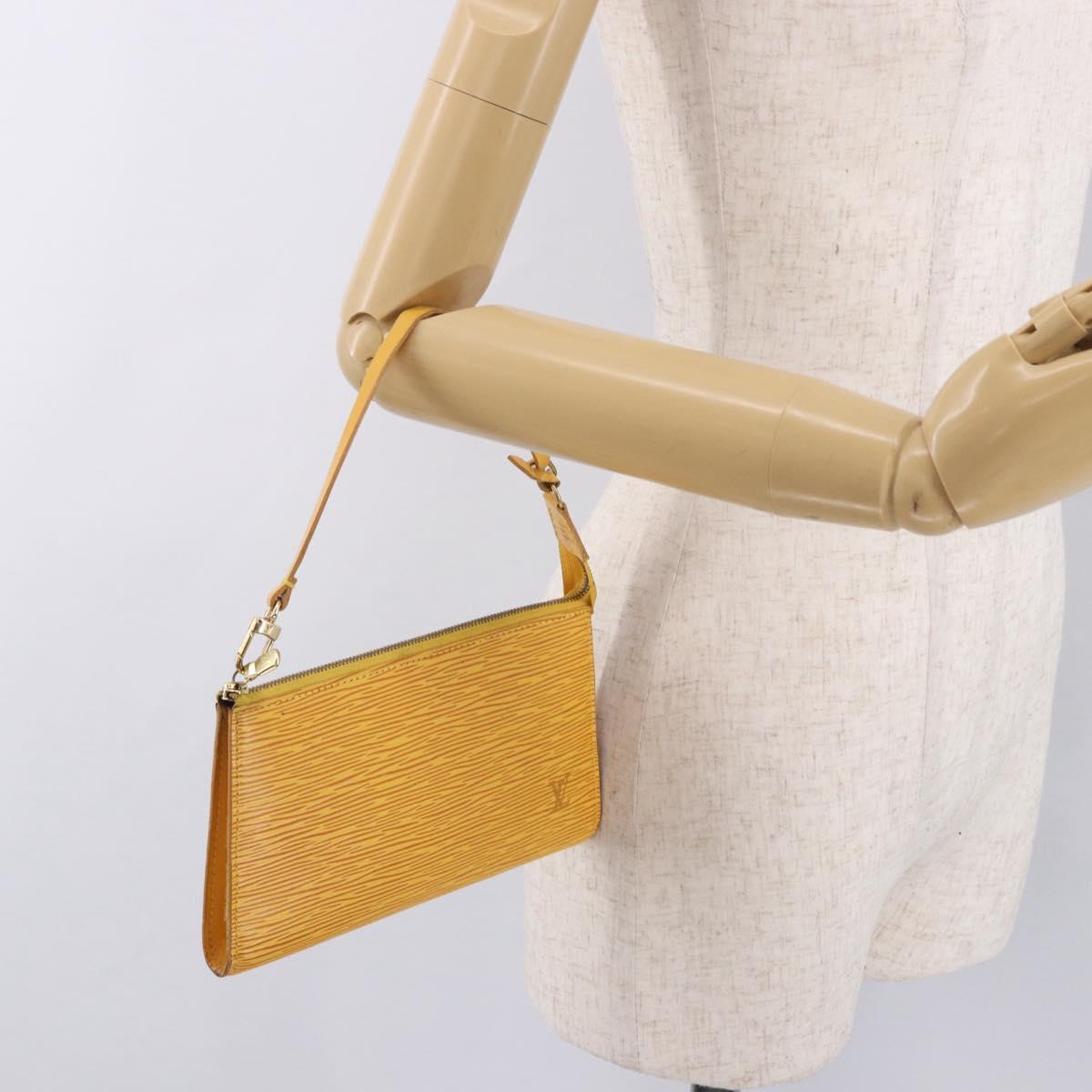 LOUIS VUITTON Epi Pochette Accessoires Pouch Yellow M52949 LV Auth 187147