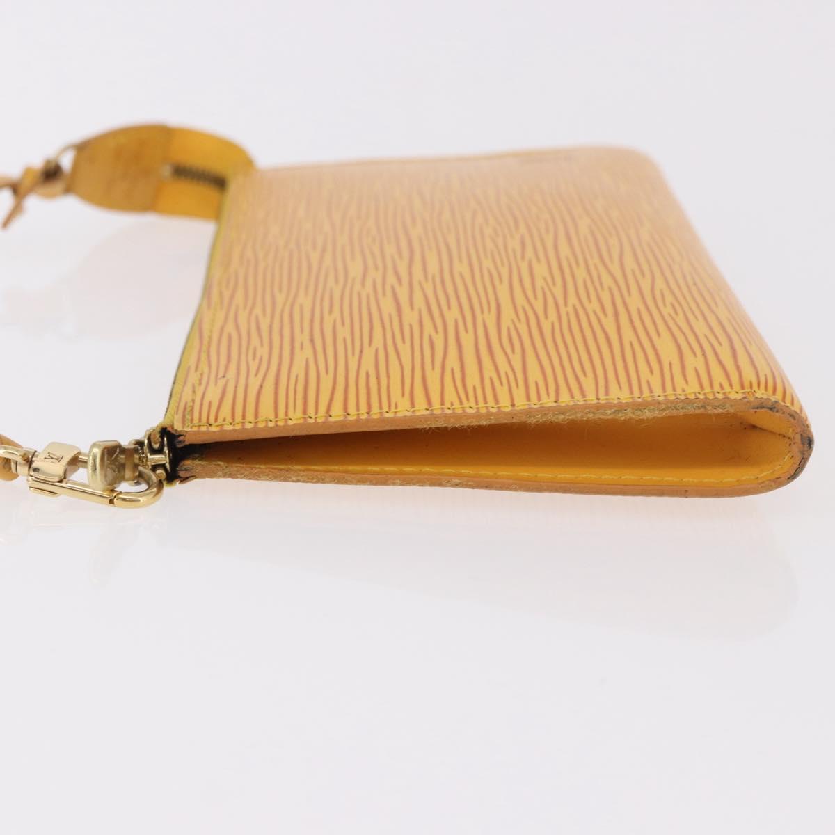 LOUIS VUITTON Epi Pochette Accessoires Pouch Yellow M52949 LV Auth 187147
