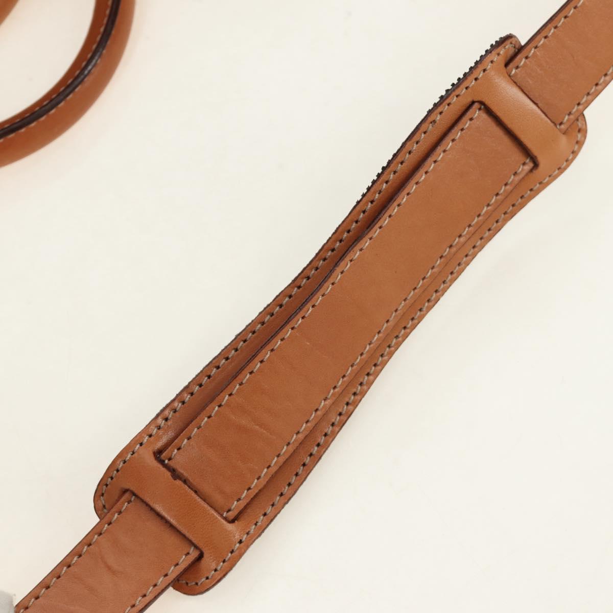 CELINE Macadam Canvas Boston Bag PVC Leather 2way Brown Gold Auth 187148V