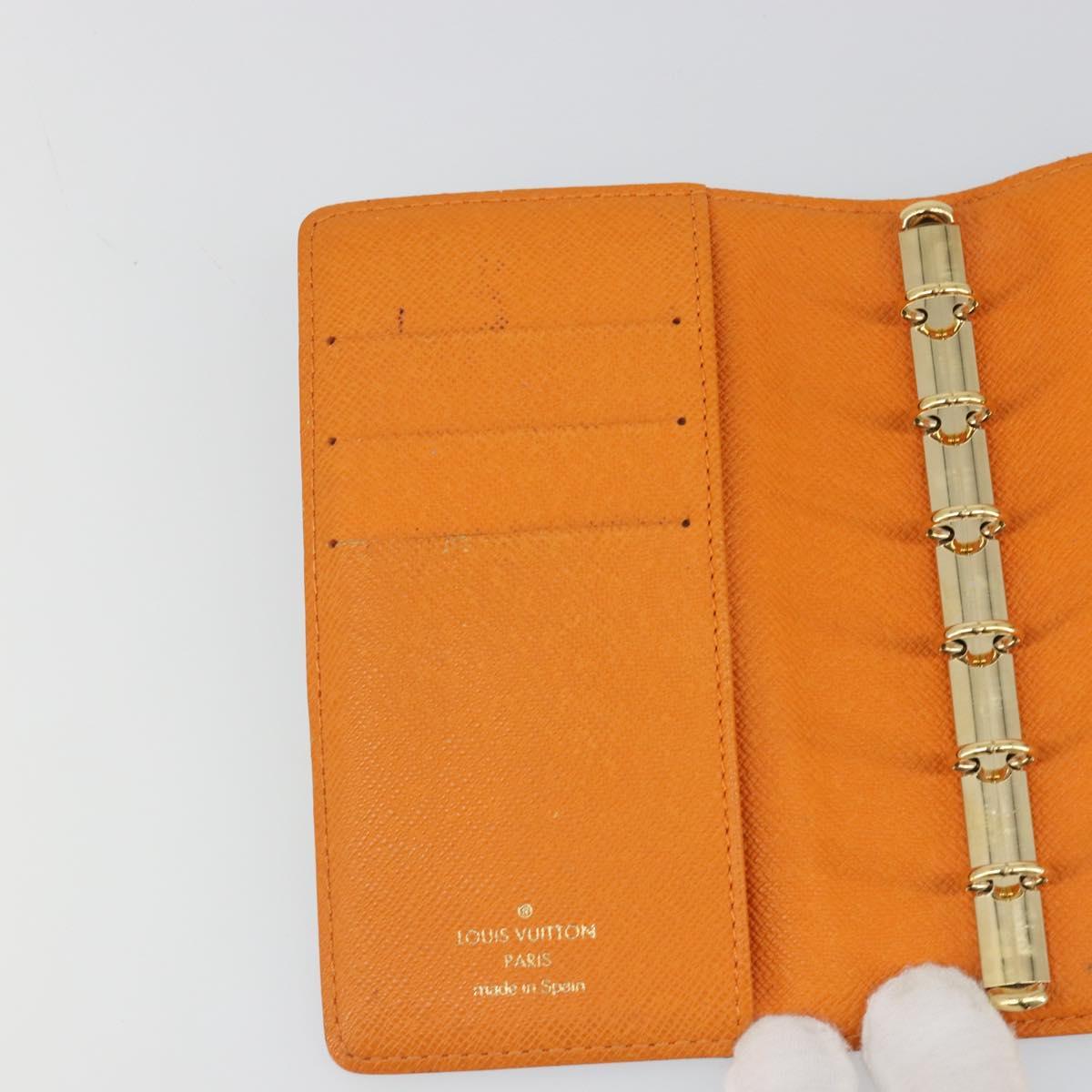 LOUIS VUITTON Monogram Agenda Koala PM Planner Cover Orange R21015 Auth 187153A