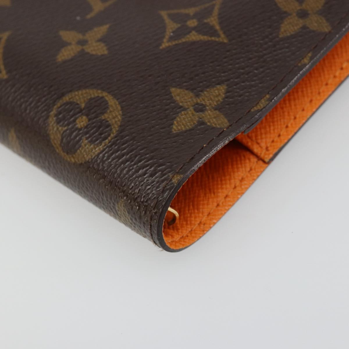LOUIS VUITTON Monogram Agenda Koala PM Planner Cover Orange R21015 Auth 187153A