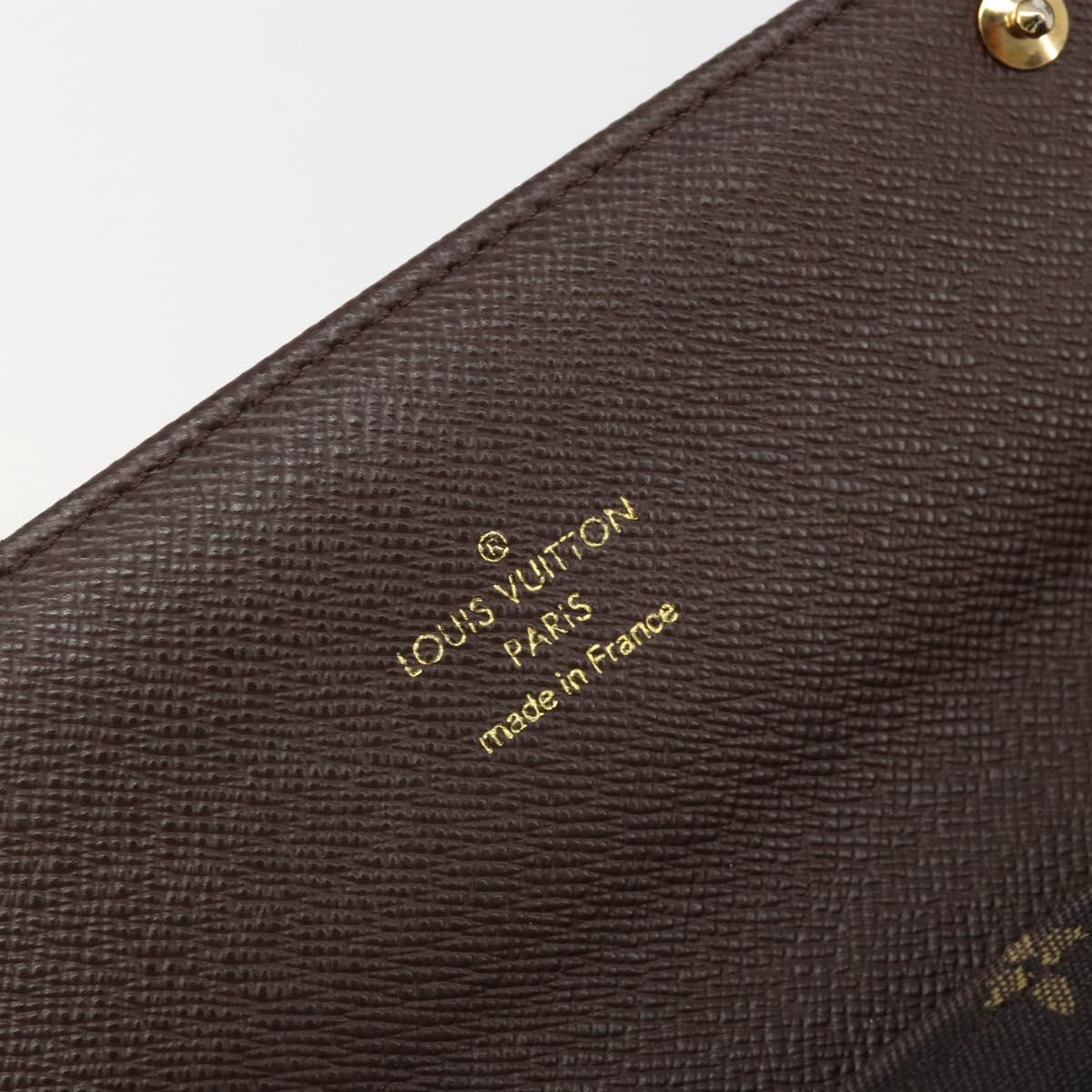LOUIS VUITTON Monogram Mini Lin Portefeiulle Sarah Wallet M95234 LV Auth 187160A