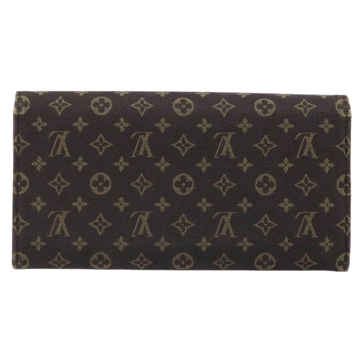 LOUIS VUITTON Monogram Mini Lin Portefeiulle Sarah Wallet M95234 LV Auth 187160A