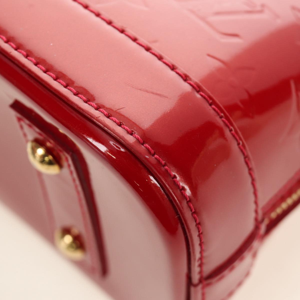 LOUIS VUITTON Vernis Alma BB Hand Bag 2way Pomme D'amour M91606 Auth 187161SAV