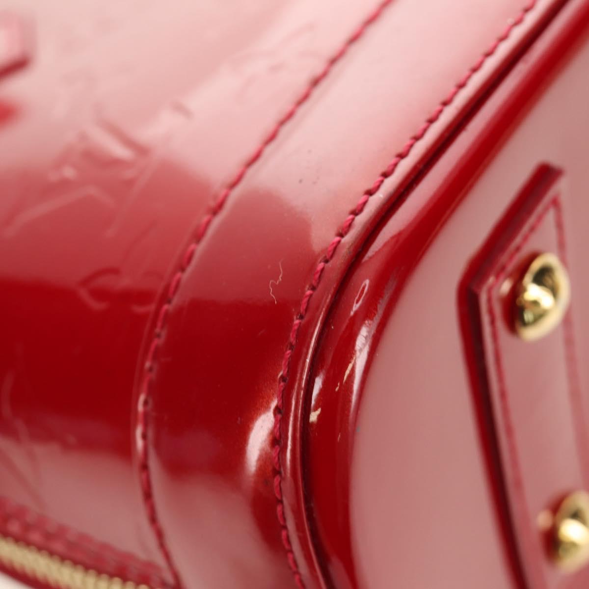 LOUIS VUITTON Vernis Alma BB Hand Bag 2way Pomme D'amour M91606 Auth 187161SAV