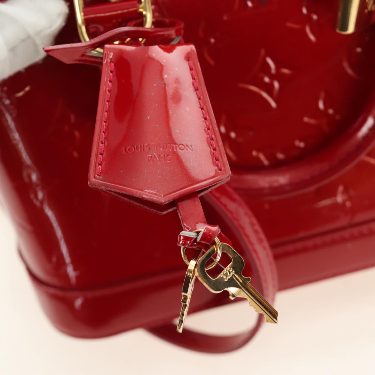 LOUIS VUITTON Vernis Alma BB Hand Bag 2way Pomme D'amour M91606 Auth 187161SAV