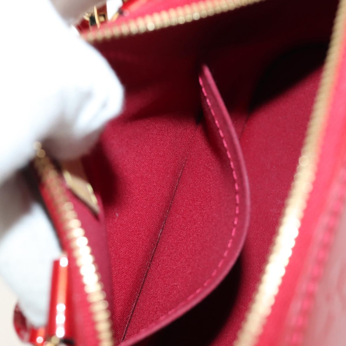 LOUIS VUITTON Vernis Alma BB Hand Bag 2way Pomme D'amour M91606 Auth 187161SAV