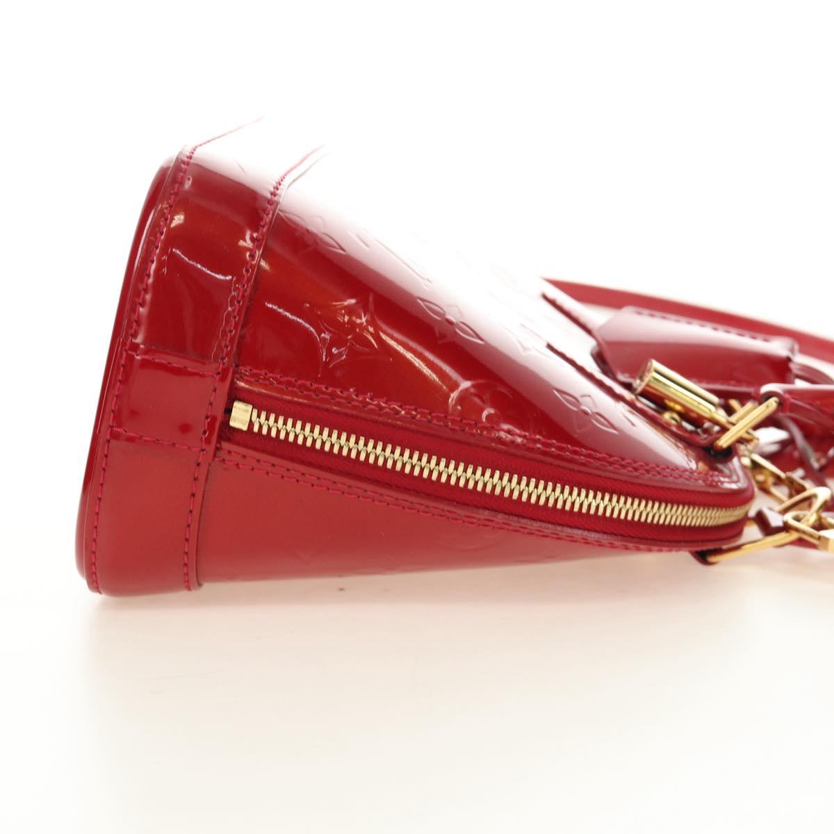LOUIS VUITTON Vernis Alma BB Hand Bag 2way Pomme D'amour M91606 Auth 187161SAV