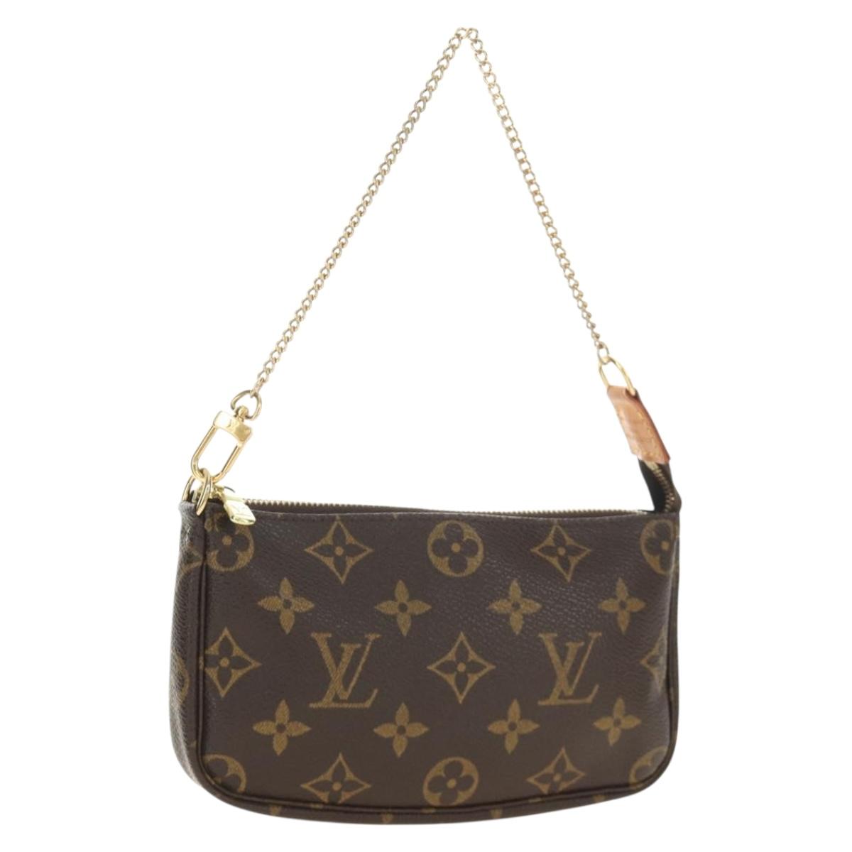 LOUIS VUITTON Monogram Mini Pochette Accessoires Pouch M58009 LV Auth 187162V