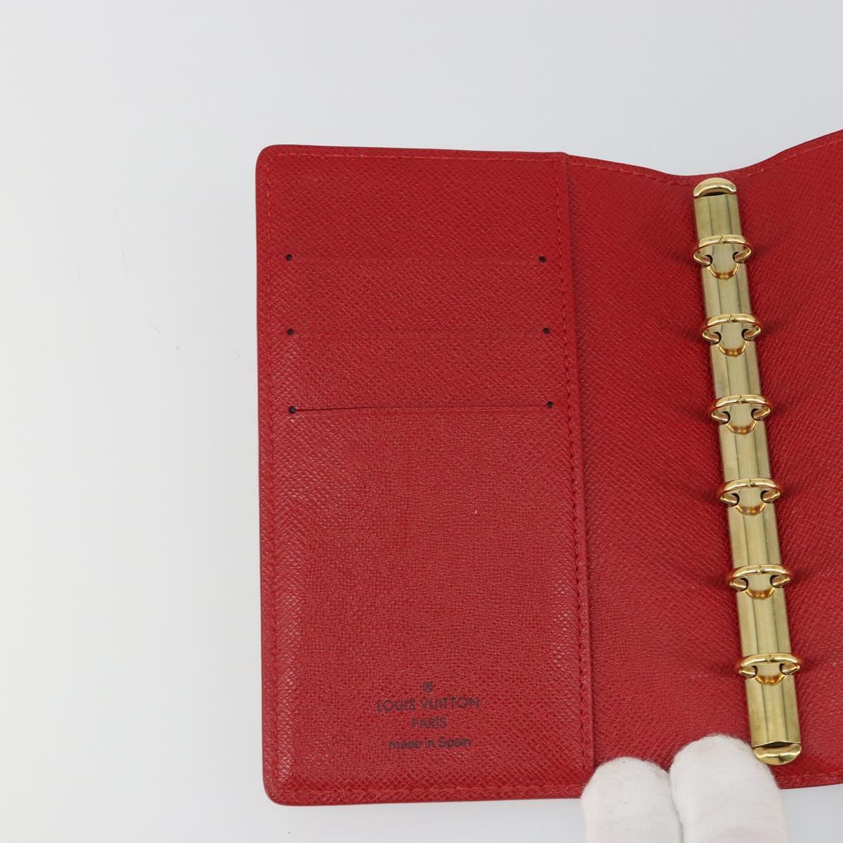 LOUIS VUITTON Epi Agenda PM Day Planner Cover Red R20057 LV Auth 187164