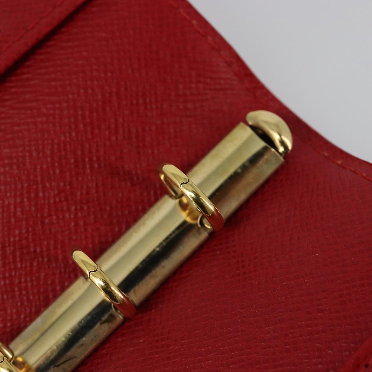 LOUIS VUITTON Epi Agenda PM Day Planner Cover Red R20057 LV Auth 187164