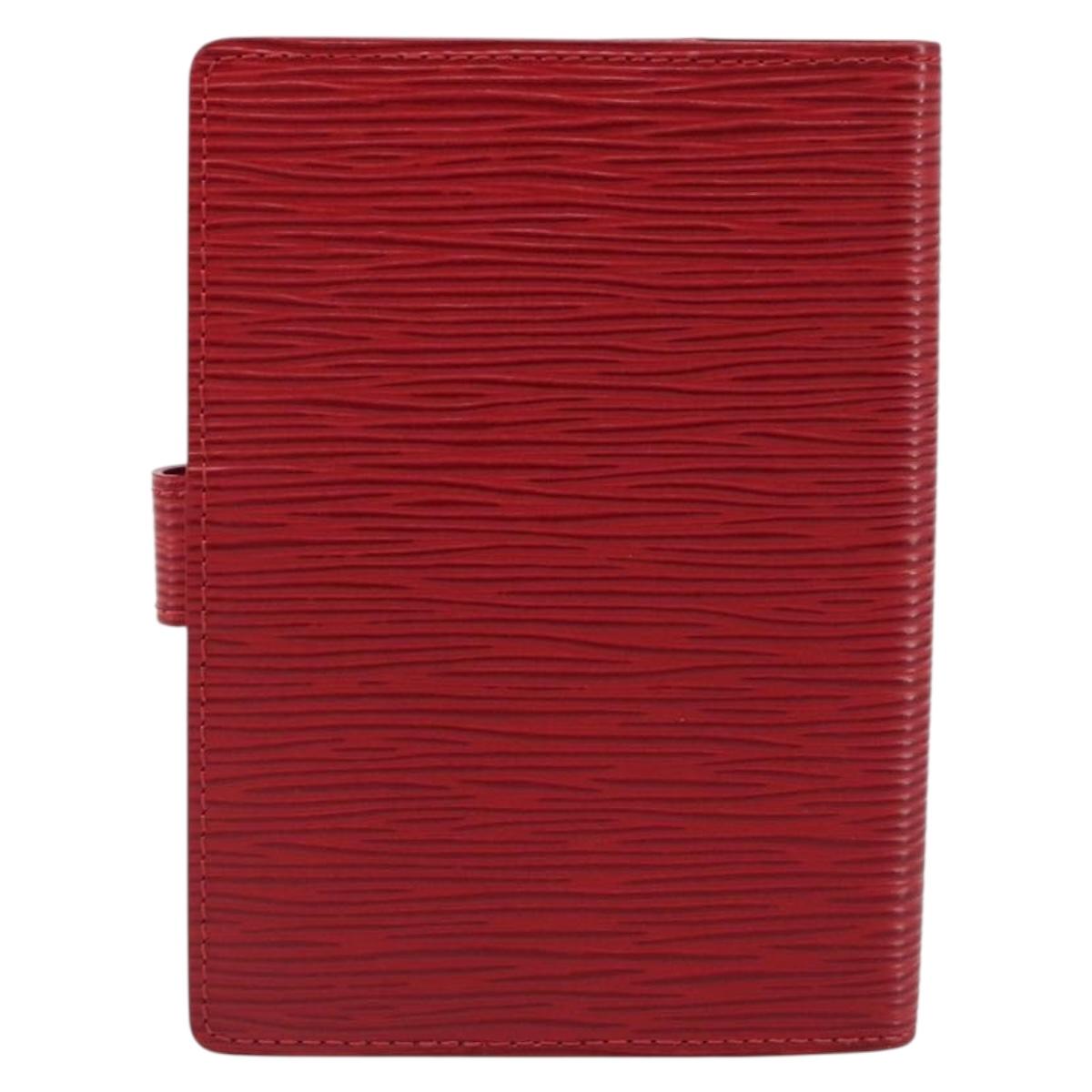 LOUIS VUITTON Epi Agenda PM Day Planner Cover Red R20057 LV Auth 187164
