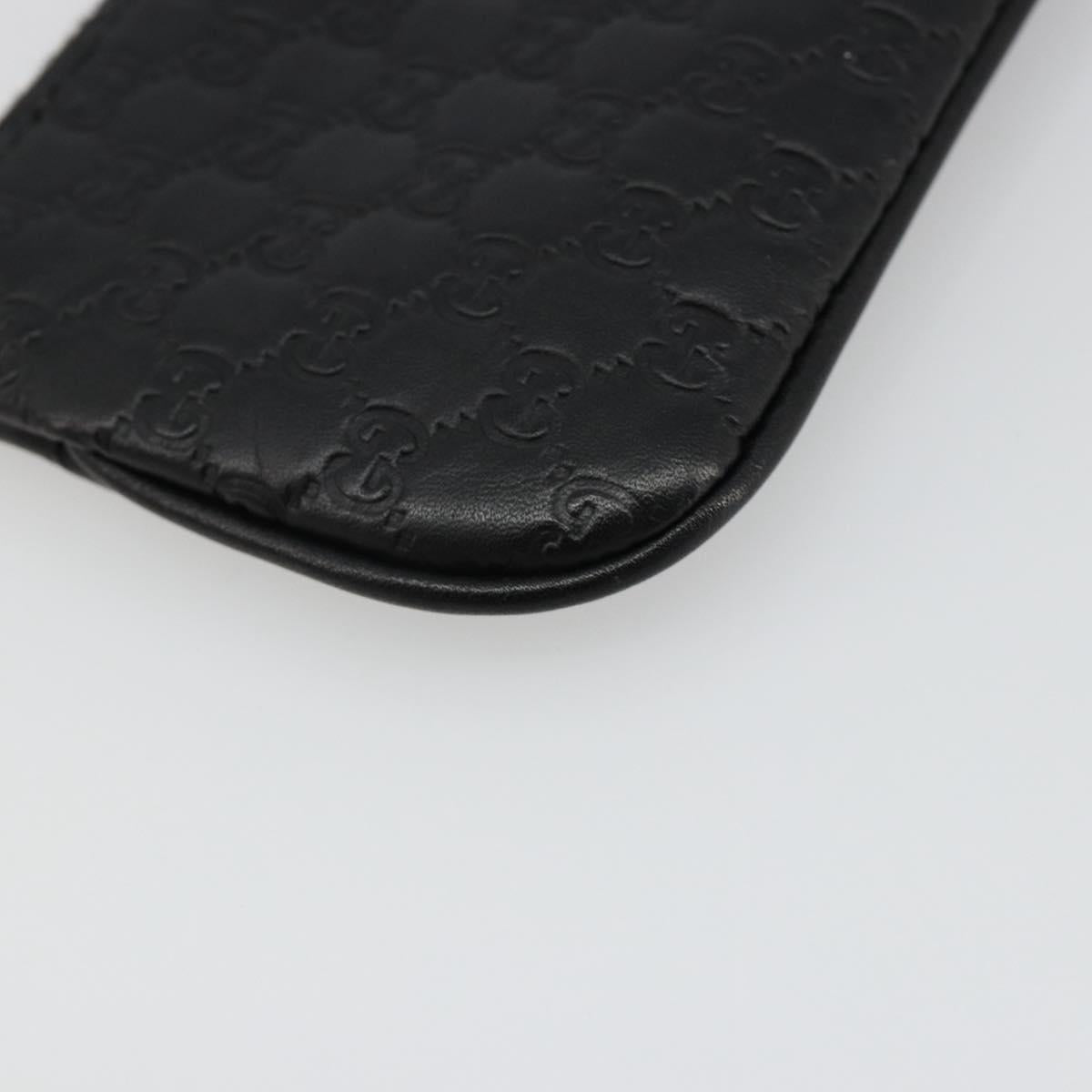 GUCCI Micro GG Canvas Guccissima Coin Purse Black 544476 Auth 187165A