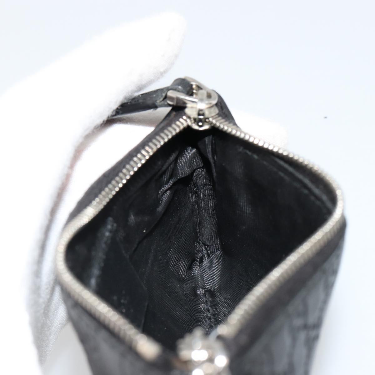 GUCCI Micro GG Canvas Guccissima Coin Purse Black 544476 Auth 187165A