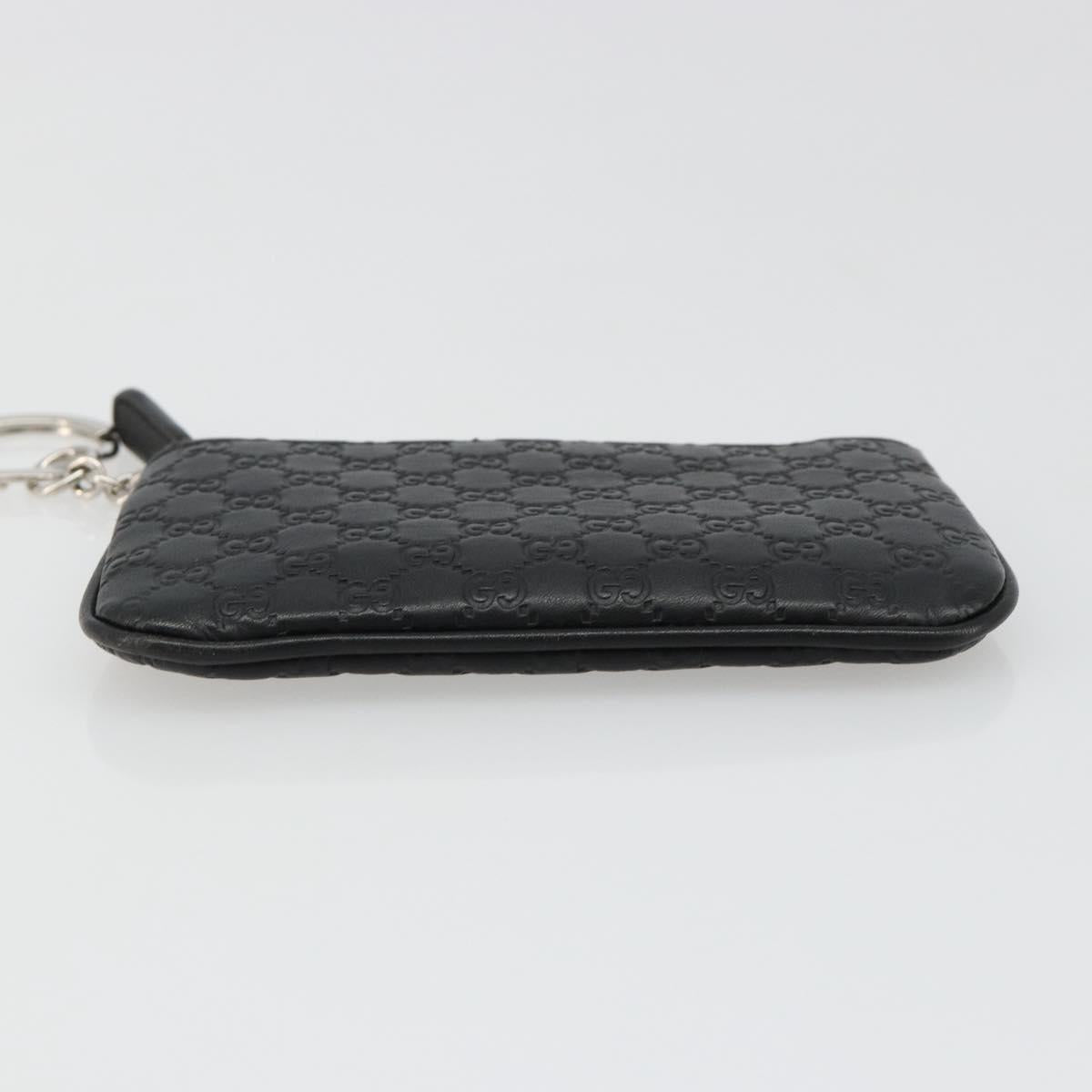 GUCCI Micro GG Canvas Guccissima Coin Purse Black 544476 Auth 187165A