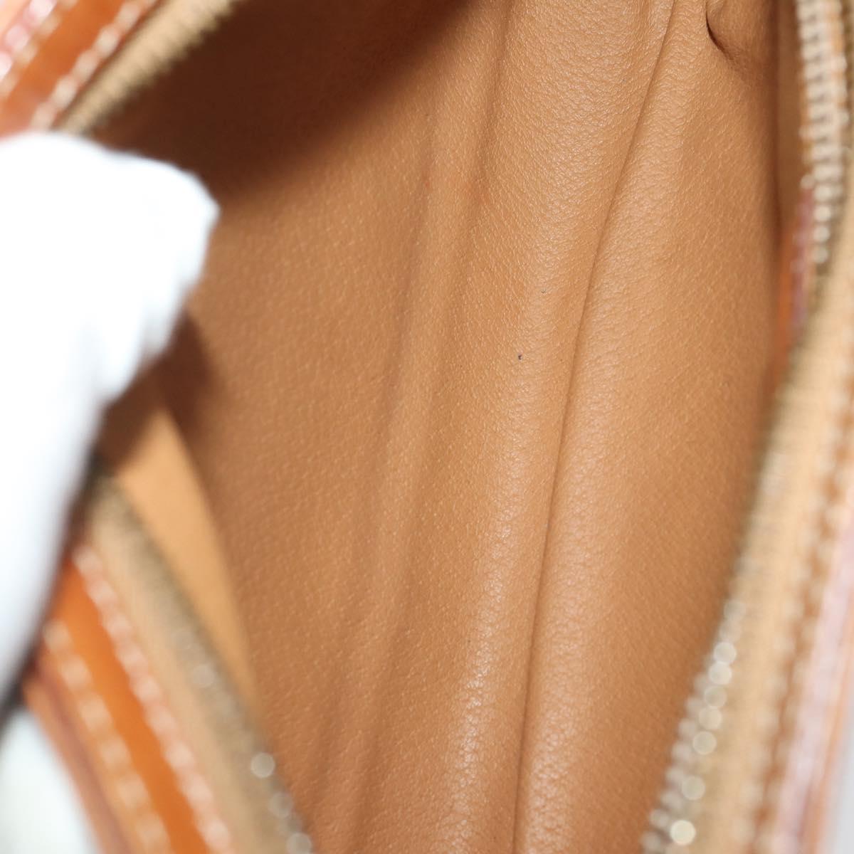 CARTIER Celine Macadam Canvas Bag Leather 3 Set Brown Bordeaux Auth 187170