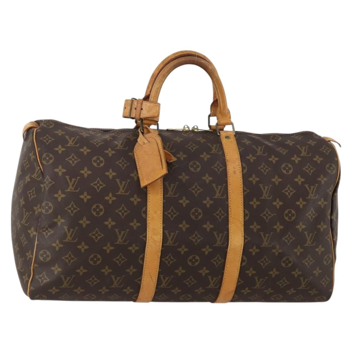 LOUIS VUITTON Monogram Keepall 50 Boston Bag M41426 LV Auth 187171