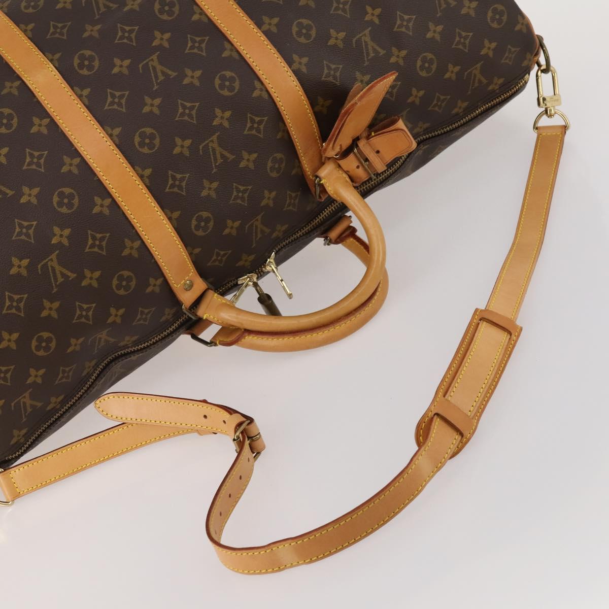 LOUIS VUITTON Monogram Keepall Bandouliere 60 Boston Bag M41412 LV Auth 187173V