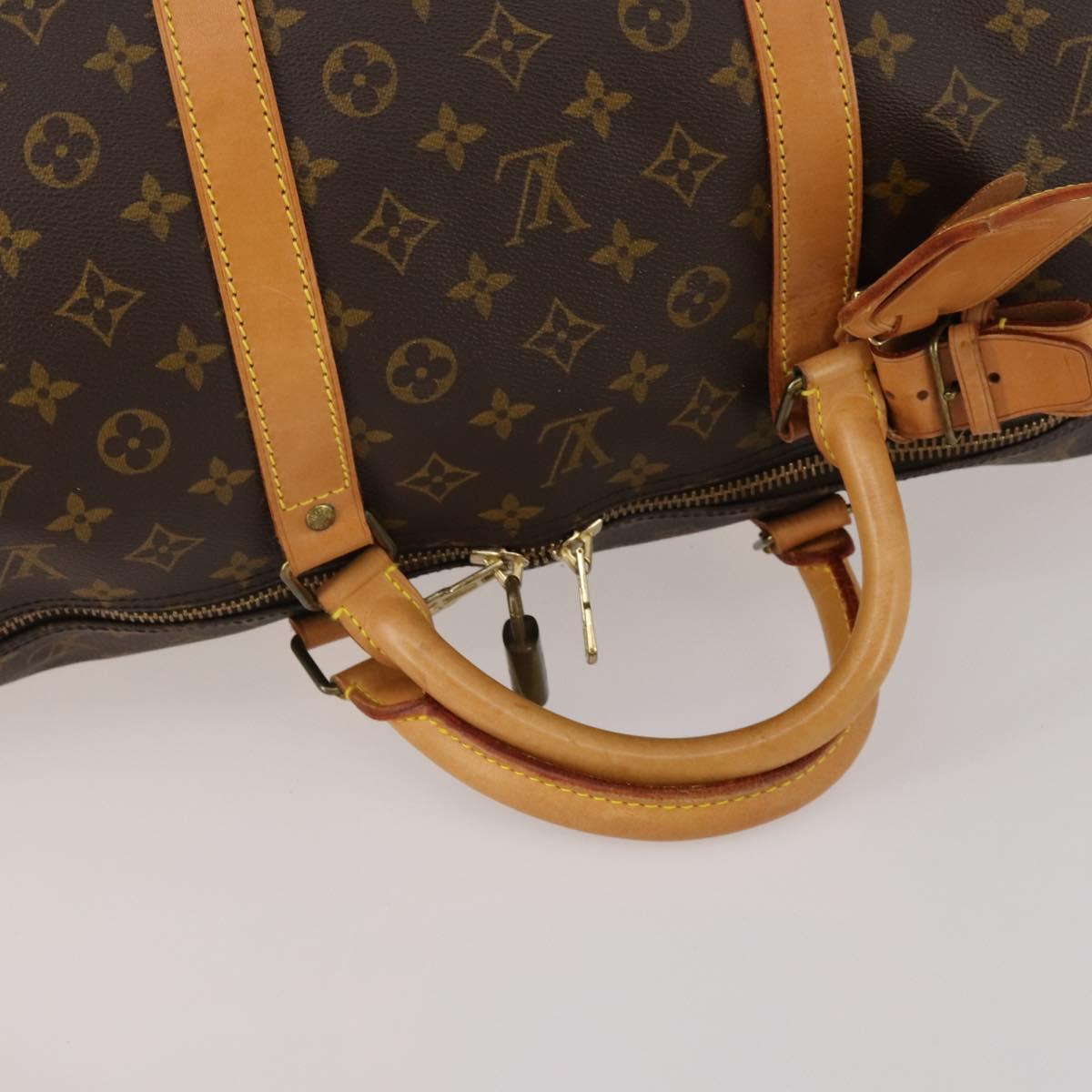 LOUIS VUITTON Monogram Keepall Bandouliere 60 Boston Bag M41412 LV Auth 187173V