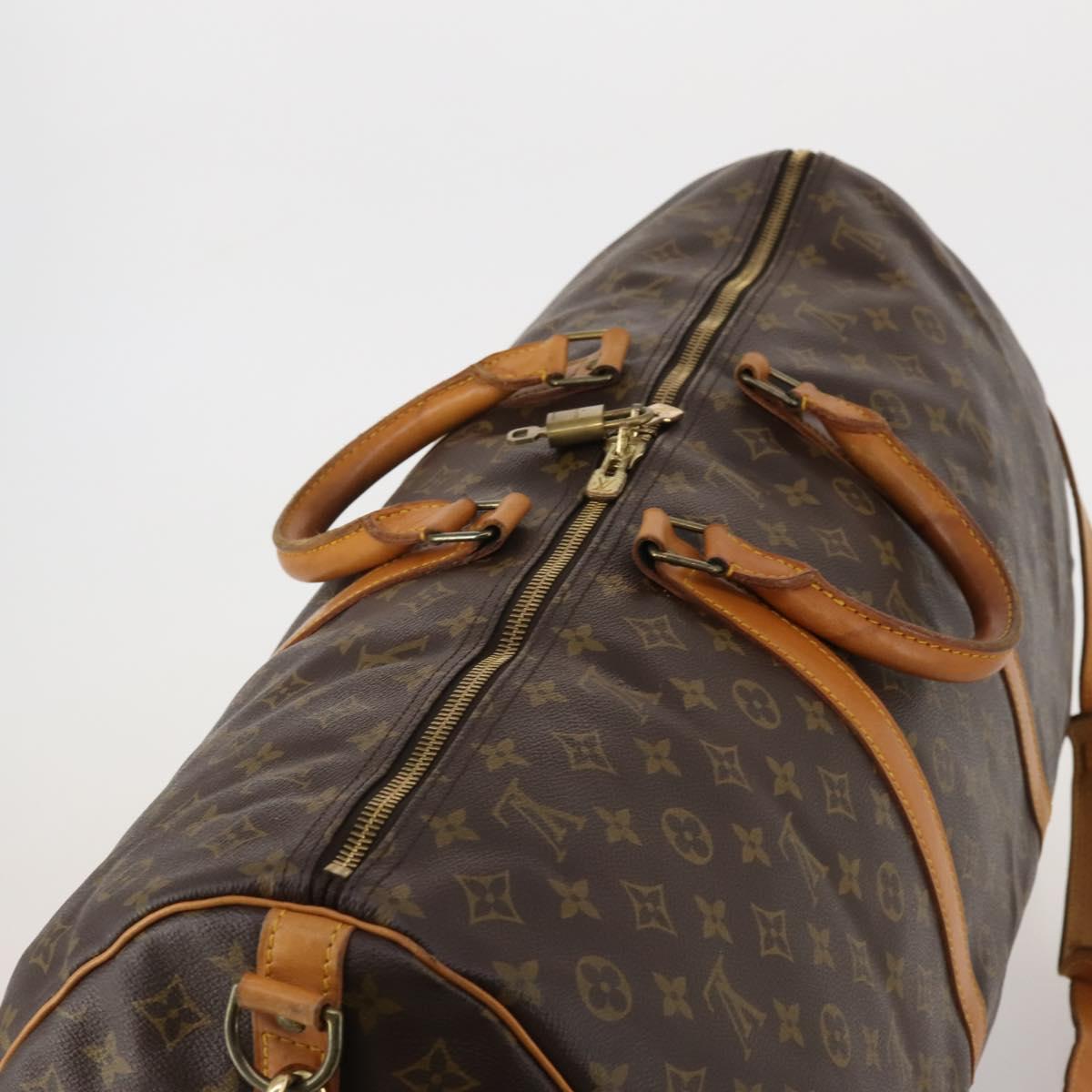 LOUIS VUITTON Monogram Keepall Bandouliere 60 Boston Bag M41412 LV Auth 187174V