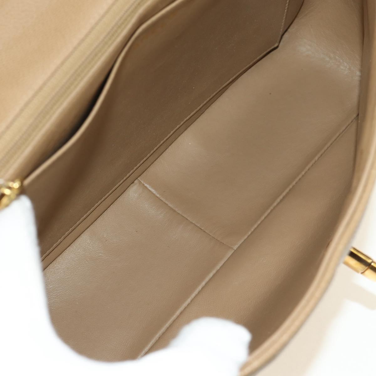 CHANEL Mademoiselle Chain Shoulder Bag Caviar Skin Brown Gold CC Auth 187186SAV
